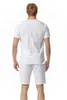 Tute da uomo Summer Mens Cotton Linen Vneck Beach Suit Tshirt Shorts Set Sport Thin Slim Fit Soft Tuta da uomo Abbigliamento Joggers Gym 230625