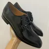 Italia Scarpe in pelle verniciata nera Scarpe eleganti stringate di lusso da uomo Derby traspiranti Scarpe da sposa da ufficio formali