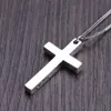 Collane con ciondolo S Sterling Sier Minimalist Bright Cross per Wome Men Lover Accessori per catene di gioielli cristiani di moda pura 230625