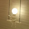 Стеновая лампа E27 Творческие железные светодиодные робот легкие детские детские комнаты