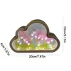 Nachtverlichting Tulp Licht | Cloud Lamp Voor Slaapkamer 2 In 1 LED Bloem Tafel Thuis Spiegel Decoratie Girly Room Decorat