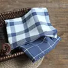 Serviette de table torchon fil teint tissu maison transfrontalière Style nordique coton bleu cuisine napperon