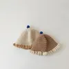 Bérets 2023 automne et hiver mignon dentelle tricoté tissé pêcheur chapeau bébé fille Western princesse Pot bassin Cap 46-50cm