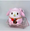 Hurtowe pokój szczęście Lucky wiszący tag Kuromi Plush Toys Little White Jade Gui Dog Pudding Melody Dollowa Dolody Gra Play Towarzysze Święta dobre życzenia Prezent