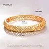 Bangle 1pcs/Lot Etiopian Africa Gold Color Bangles for Women Dubai Bride Armband African Wedding Jewelry Mellanöstern MELV22