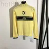 Kvinnors tröjor Designer Kvinnor Brand Slim Knits Tops With Letter Pattern Girls Milan Runway Crop Top Shirt High End Custom Long Sleeve Stretch Pullover Shirts RM87