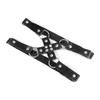 Sexy Round Ring Elastic X Shape Leather Belt Leg Accessories Girl Women Black Gothic Punk Thigh Garter Body Jewelry