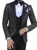 Мужские костюмы Blazers Pink Mens 3 штуки Slim Fit Casual Business Groomsmen зеленые шампанские смокинг для формальных свадебных Blazerpantsvest 230625