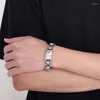 Link-Armbänder aus massivem Edelstahl, Herren-Armband, Guss, kubanische Kette, Schmuck für Jungen, 16 mm/15 mm, poliert, Thanksgiving-Geschenke