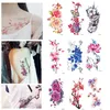 Tatuaggi temporanei 36 fogli 3D impermeabile rosa fiori tatuaggio rosso ragazza body art manica adesivi fai da te glitter bellezza esotica 230621