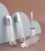 Vorratsflaschen 25/30/50 Stück 6 ml Sechseck klare Lippenglasur Zauberstab Tube Silber Glanzbehälter DIY kosmetische Flüssigkeit Lidschatten Fläschchen Concealer Flasche