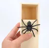 Wooden Prank Trick Practical Joke Home Office Scare Toy Box Gag Spider Kid Parents Friend Funny Play Joke Gift Surprising Box