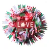 Decoratieve Bloemen Liefde Krans Handgemaakte DIY Natuurlijke Rotan Valentijnsdag Kunstmatige Kransen Vakantie Meubels Decoratie Voor Thuis Deur