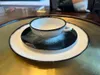 Учетные наборы посуды бельгийский дизайнер Dark Art Dining Plate из трех керамических тарелок 1 чашка