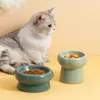 Dog Bowls Feeders Cat High Foot Ceramics Bowls Small Medium Dog Food Water Feeder Pet Drinking Eating Dishes Cats Puppy Elevated Feeding Bowl 230625