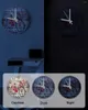 Relógios de parede Bicicleta Projeção Grão de madeira Ponteiro luminoso Relógio Enfeites para casa Redondo Silencioso Sala de estar Decoração de escritório