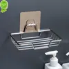 New High Quality Soap Rack Wall Mounted Soap Holder Stainless Steel Soap Sponge Dish Bathroom Accessories Soap Dishes Self Adhesive