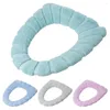 Toilet Seat Covers Bathroom Lid Soft Warm Cover O-shaped Pads Comfortable Thick Water Knitting Commode Mats