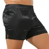 Underpants Summer Mens Shorts Bielizna satyna średnia talia elastyczna boks