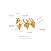 Oreille Manchette Yhpup En Acier Inoxydable Chic Coeur Huggie Hoop Boucles D'oreilles Charme Or Couleur Ternir Gratuit À La Mode Bijoux De Mode pour Femmes Bijoux 230621