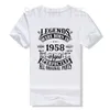 T-shirts pour hommes 65 ans Vintage Classic Car 1958 65 Birday TShirt Legends Born In 1958 65YearOld Sayings Quote Graphic Tee Tops Gift J230625