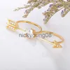 Band Rings New Style Cupid Heart Arrow Rings For Women Adjustable Two Finger Ring Zircon Charm Jewelry Wedding Couple Gifts BFF x0625