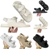 Designer Buckle Slippers womans bow design sandal Beach Shoe Womans genuine leather white colored plastic sandals anti-slip sole pool slides with box size 35-40
