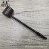 Pipa da fumo Mini pipa da uomo portatile in legno di sandalo nero con stelo dritto