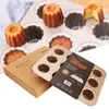 Formas de cozimento CHEFMADE Cannele 12 em 1 xícaras Forma de bolo de aço carbono Forma antiaderente Canele Formas de cupcake de muffin francês