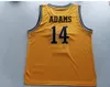 Vestuário de basquete universitário Fotos físicas Wyoming Cowboys 14 Josh Adams AMARELO Homens Jovens Mulheres Vintage High School Tamanho S-5XL ou qualquer camisa com nome e número