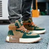 High Street Mens High Top Sneakers Thick Sole Casual Motorcycle Boots Board Shoes