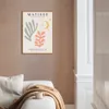 Peintures Matisse Abstrait Affiche Boho Corail Herbe Art Imprimer Plante Tons Chauds Toile Peinture Nordique Mur Photo Salon Décor À La Maison 230625