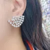 Boucles d'oreilles à la mode goutte d'eau de luxe pour les femmes mariage Zircon cubique CZ Dubai boucle d'oreille de mariée bohême E9399