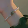 Kobiety moda słodkowodna perłowa bransoletka z koraliki Pearl Elastyczne koraliki Jade Bracelets