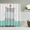 Shower Curtains Animals Birds Owl Butterfly Flamingo Bathroom Curtain Frabic Waterproof Polyester with Hooks 230625