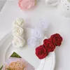 Kopfschmuck Mädchen Schneegarn Retro Rose Dreidimensionale Blume Frühling Haarnadel Fee Französischer Kopfschmuck Rücken