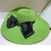 Summer Bowtie Big Brim Bucket Hat Fashion Women New Fisherman Hats twarz tarcza odporna na uv oddychającą turystyczną czapkę słoneczną