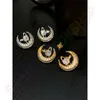 Boucles d'oreilles à étalons de mode Femmes Diamond Moon Saturne Maules d'oreilles Luxury Designer Bijoux Femmes Diamond Mariage Cadeaux Perfect Box Trend