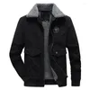 Herenjassen Herenjas Revers Corduroy Jas In Herfst En Winter 2023 Wollen Gevoerde Retro Mode Warme Fleece