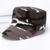 Beanies Men's Retro Camouflage Breathable Adjustable Flat Top Outdoor Hat