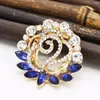 Brooches 4 Colors Generous Shining Full Crystal Rhinestone Flower Buckle Brooch For Women Pin Scarf Cloth Jewelry Accessories