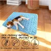 kennels pens The Ultimate Cooling Pet Mat Breathable Washable Summer Pad Dog Cat Self Cool Blanket for Kennel Crate and Bed Sleeping Ice Silk 230625