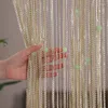 Curtain Door With Night-luminescent Pearl Beaded String For Bedroom Bathtroom Kitchen Living Room Divider Fringe Drapery