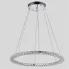 Ljuskronor Modern D60cm D70cm D80cm LED -ringkronor 30W 36W 42W Crystal Lustres Chrome Tak Kandelire Ljusbeläggande armatur