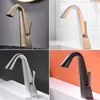 Bathroom Sink Faucets Style Faucet White And Gold Basin Deck Mounted Single Handle Hole Mixer Taps Solid Copper