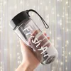 Vattenflaskor 600 ml Clear Matte Cup Outdoor Sports Cold Juice Creative Frosted Bottle Kitchen Drinkware Portable Kettle