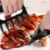 1 peça de plástico Divisor de carne de urso Deli Cutter Criativo estripador de carne Pata de urso Garfo de urso Garfo para churrasco Ferramentas de churrasco, Acessórios de cozinha