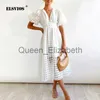 Casual Dresses High Waist Lantern Sleeve V Neck Dress Solid Color Mesh Yarn Button Long Dress Casual Elegant Party Dresses Women Summer Vestido J230625