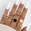 Band Ringen 23 stks set goud kleur ringen Holle Bloem Vlinder Ster Ring voor vrouwen boho vintage geometrische ketting Vinger ringen party Sieraden x0625