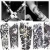 Tijdelijke Tattoos 100 Vellen Groothandel Waterdicht Fake Tattoo Man Vrouwen Cool Arm Been Art Mouw Glitter Adelaar Zwarte Sticker 230621